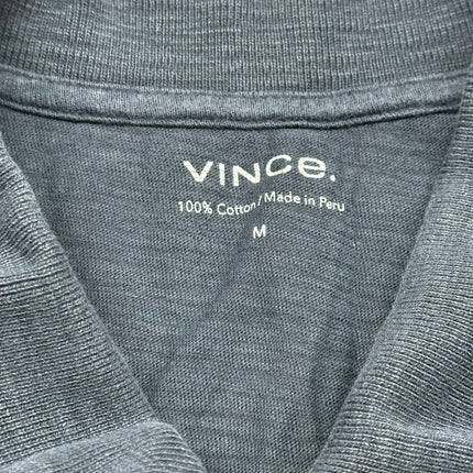 Vince Men's Short Sleeve Polo Shirt - 100% Cotton, Made in Peru, Navy, Size M (New Without Tags)