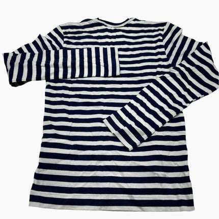 Comme des Garçons PLAY Women's Navy/White Striped Long Sleeve T-Shirt - Size XS (New)