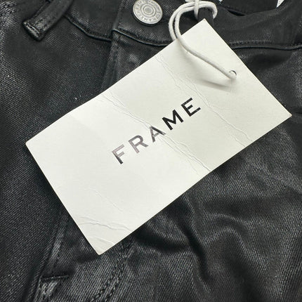 Frame Le Crop Women Flare Black Leather Pants - New, Size 25