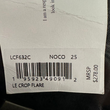 Frame Le Crop Women Flare Black Leather Pants - New, Size 25