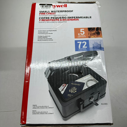 Honeywell Fire & Water Chest Safe .15 cu ft 811502 - Open Box, Black