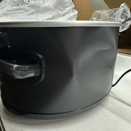 Crock-Pot 6qt Cook & Carry Programmable Slow Cooker - Matte Black, Open Box with Information