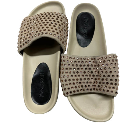 JW Anderson Women's Rhinestone Embellished Slides - Stylish and Comfortable Footwear New Without Box with Imperfection Size 38