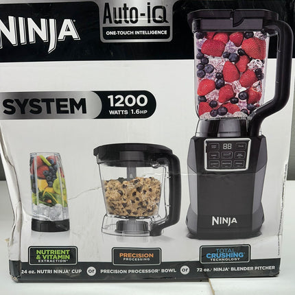 Ninja Kitchen System with Auto-IQ Boost & 7-Speed Blender - Food Processor, 72 oz Capacity, New
