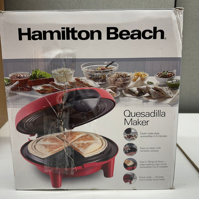 Hamilton Beach Quesadilla Maker - Red, 25409, New