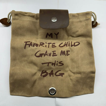Foraging Bag with Leather Flap – "My Favorite Child Gave Me This Bag" – Open Box
