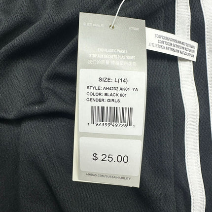 Adidas Girls' Athletic Shorts – Black, Size L (14) – New