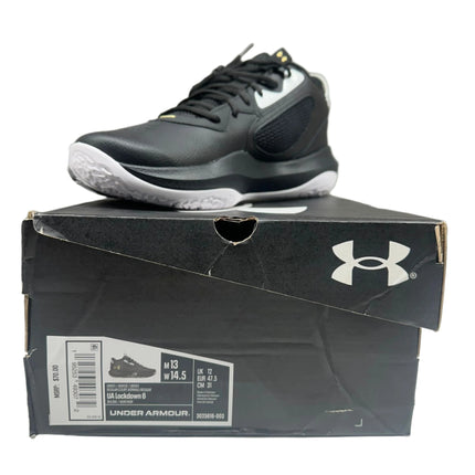 Under Armour Unisex Lockdown 6 Basketball Shoes – Black – Size 13 US MEN  – New