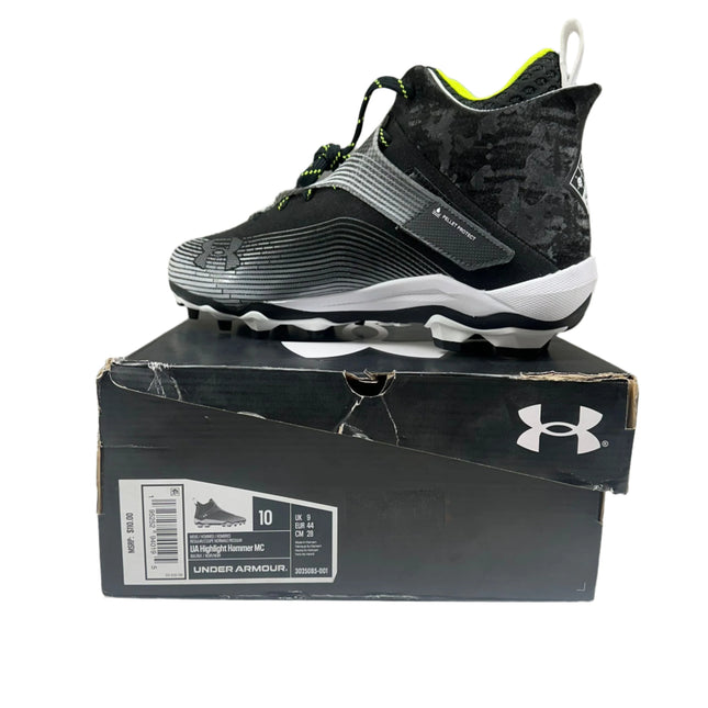 Under Armour UA5085-10 Men's Football Shoes – Black/White – Size 10 – New