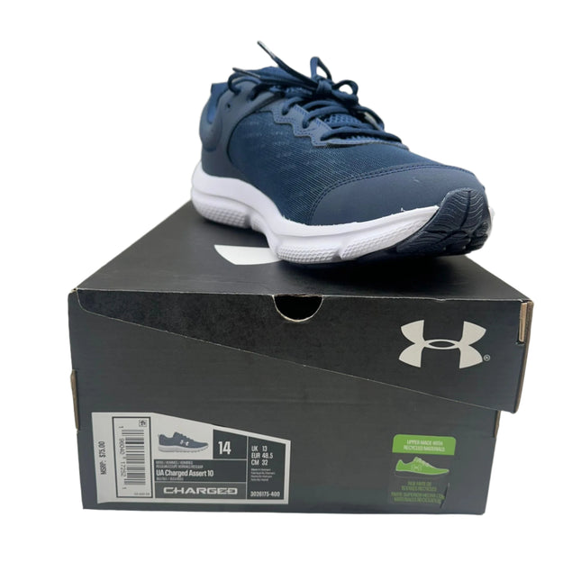 Under Armour Men's UA Charged Assert 10 Running Shoes – Navy Blue – Size 14 – New