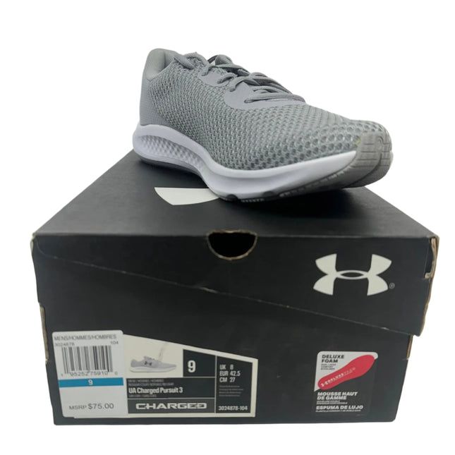 Under Armour Men's Charged Pursuit 3 Running Shoes - Mod Gray/Black, Size 9, New