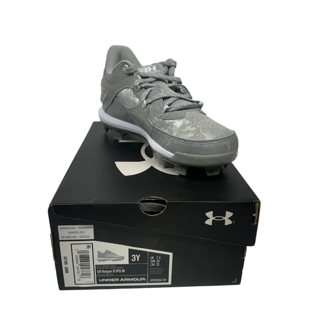 Under Armour Boys' Harper 8 TPU Jr Baseball Shoes - Size 3Y, New