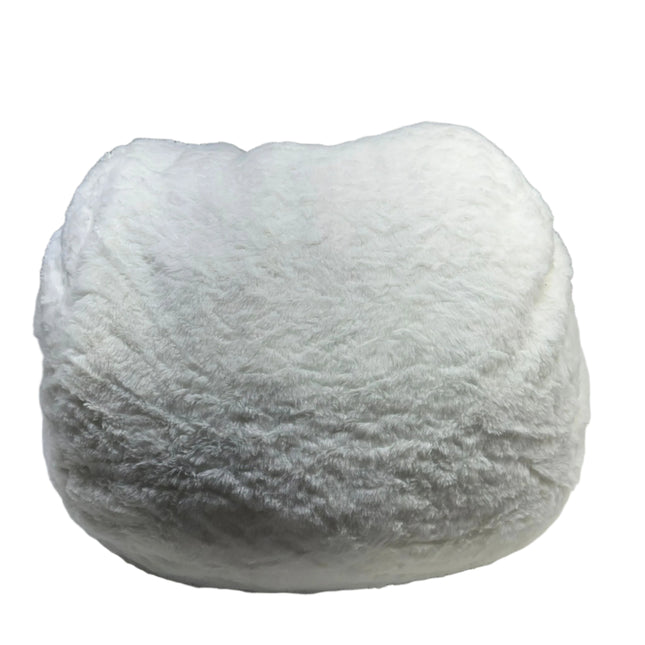 Plush Faux Fur White Bean Bag  - Open Box