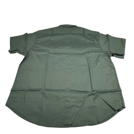 Six Lincoln Men's Short Sleeve Button-Down Shirt, Green, New-Size 3X,4X