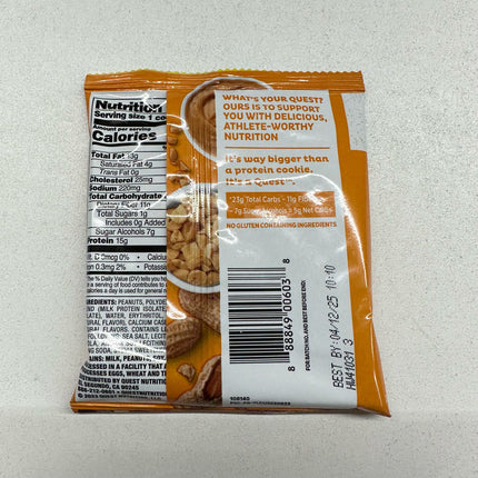Quest Nutrition Peanut Butter Protein Cookie - 3 Pack, 15g Protein, Low Sugar - New, Exp. 04/12/2025