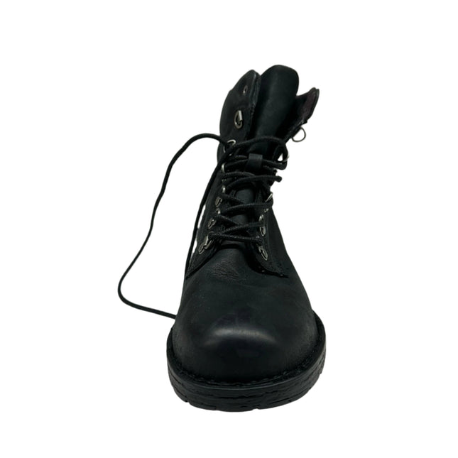 Born Black Leather Lace-Up Combat Boots - Size 8.5 (New Without Box)