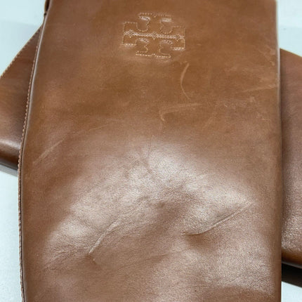Tory Burch Women's The Riding Boots Brown Leather - New Without Box with Imperfection Size 7.5