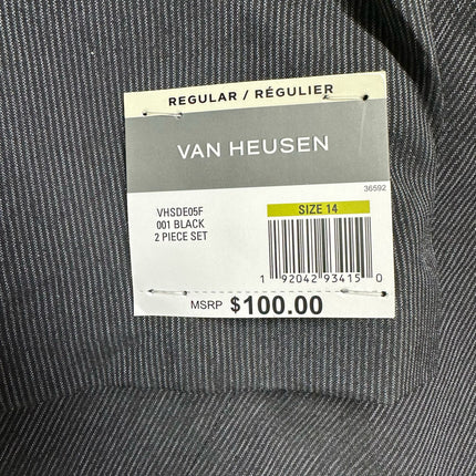 Van Heusen Flex Little & Big Boys 2-Piece Black Suit - Size 14 (New)