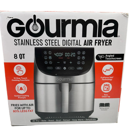 Gourmia 8-Quart Digital Air Fryer Oven - 12 Presets, XL Basket, 1700W (Open Box)