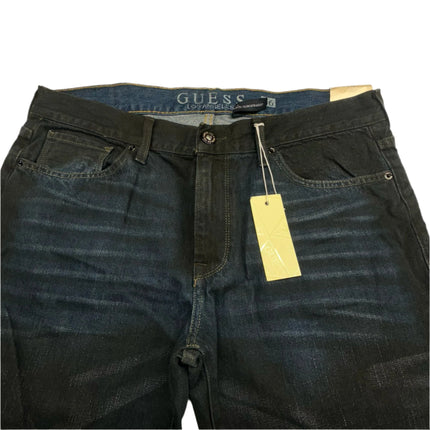 Guess Men's Dark Abyss Slim Straight Jeans 36x32 New