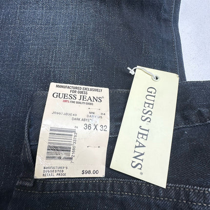 Guess Men's Dark Abyss Slim Straight Jeans 36x32 New