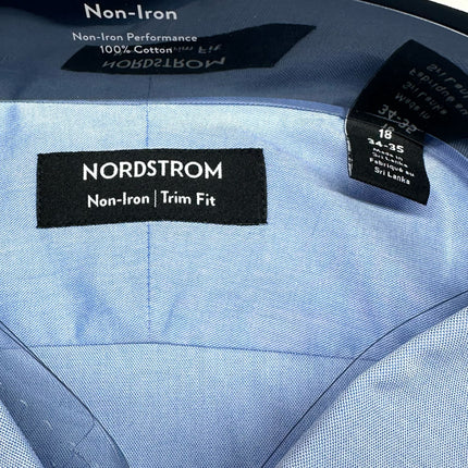Nordstrom Men's Non-Iron Trim Fit Dress Shirt 18/34-35 - New
