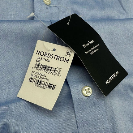 Nordstrom Men's Non-Iron Trim Fit Dress Shirt 18/34-35 - New