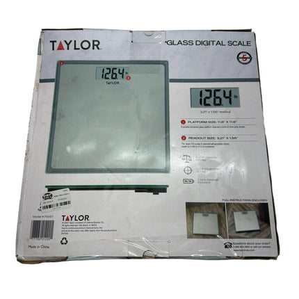 Taylor Digital Glass Bathroom Scale Gray/Silver - Open Box
