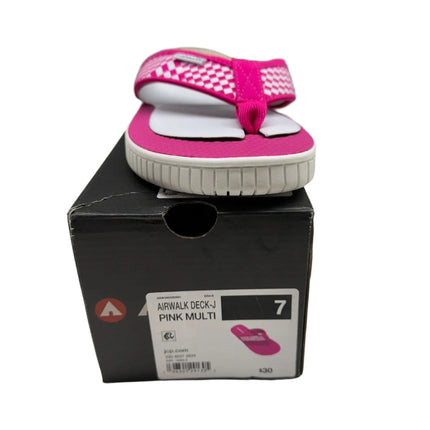 Airwalk Deck-J Women's Flip Flop Sandals Pink Multi Size 7 – New
