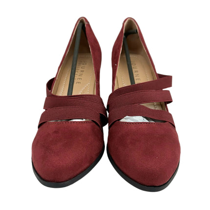 Journee Collection Women's Loren Heels Wine Red Size 7.5 – New