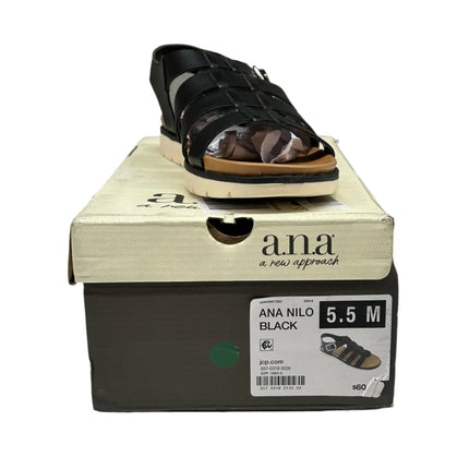 A.N.A Women's Nilo Gladiator Sandals - Black - Size 5.5 - New
