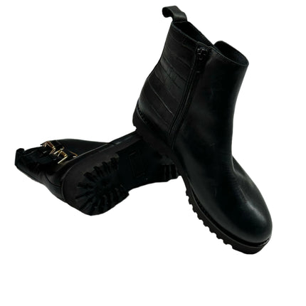 André Assous Women's Black Buckled Ankle Boots - Size 7 (New Without Box)