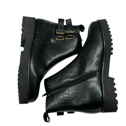 André Assous Women's Black Buckled Ankle Boots - Size 7 (New Without Box)