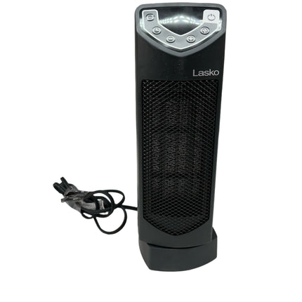 Lasko Ceramic Mini Tower Heater - 1500W, Portable Indoor Space Heater, Black (Open Box)