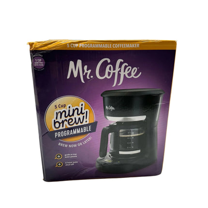 Mr. Coffee 5-Cup Mini Brew Switch Coffee Maker - Black (Open Box)