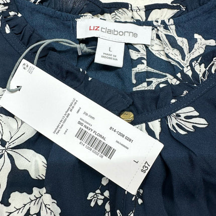 Liz Claiborne Women's Flutter Sleeve Blouse Size L - New