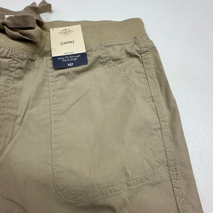 St. John's Bay Women's Biscotti Capri Pants Size L New