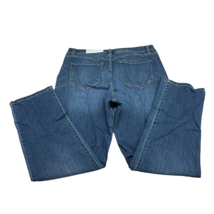 Girlfriend Straight Leg Mid-Rise Jeans - Size 14 New