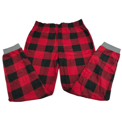 North Pole Trading Co. Very Merry Girl Pajama Set Gray/Red Plaid Size XL (16) New