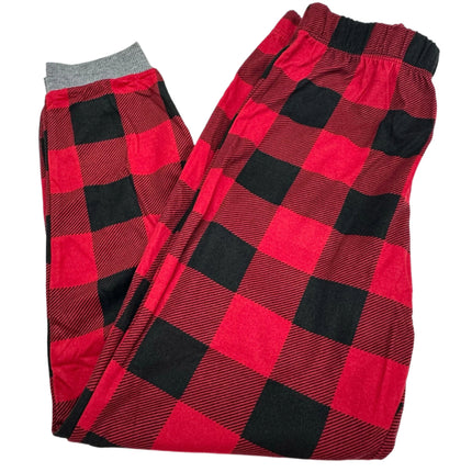 North Pole Trading Co. Very Merry Girl Pajama Set Gray/Red Plaid Size XL (16) New