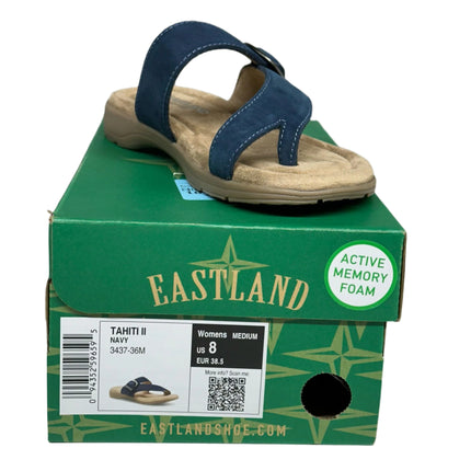 Eastland Tahiti II Navy Sandals Size 8 New