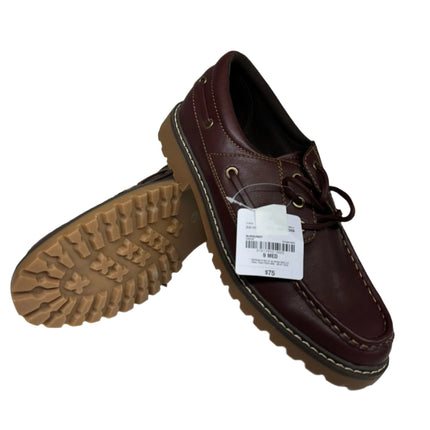 Mutual Weave Wilton Burgundy Boat Shoes Size 9 M New