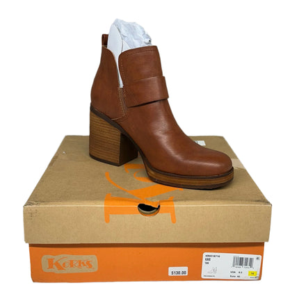 Korks Kabi Tan Heeled Booties Size 9.5 New Women’s