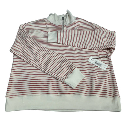 Three Dots Arta Quarter Zip Sweater Dusty Cedar - L New