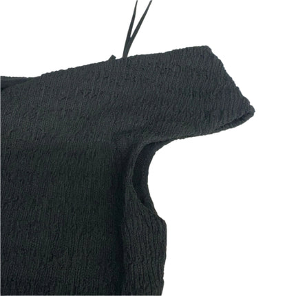 Astr The Label Smocked Off-Shoulder Top Black Size XS New