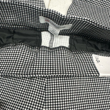 Liz Claiborne Lisa Slimming Petite Pants Black Houndstooth Check Size 4P New