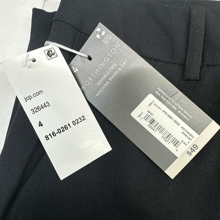 Worthington Trouser High-Rise Pants Black Size 4 New