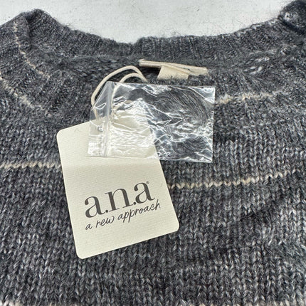 A.N.A Gray Staccato Knit Sweater Size M New
