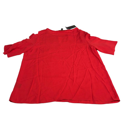 Bold Elements Women's Cold Shoulder Blouse Red Size S New