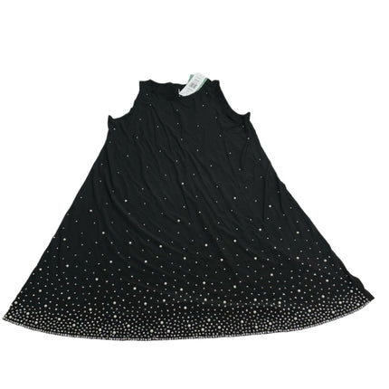 MSK Black Sleeveless Embellished Swing Dress Size L New